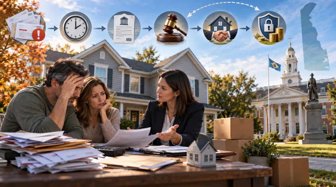Delaware monition sale timeline and property tax redemption rights